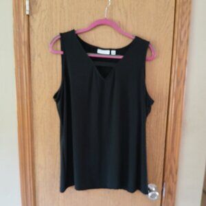Susan Graver Black Keyhole Tank Size 1X